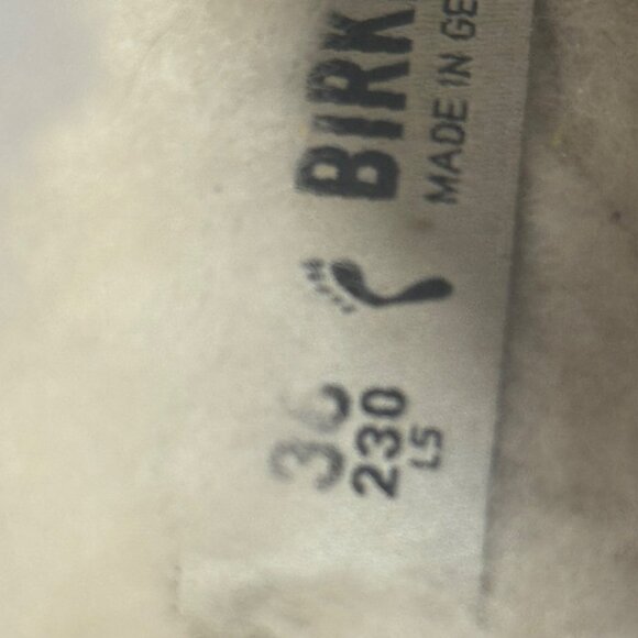 Birkenstock Arizona Fur Shearling Women’s EU 36/ W 5 Yellow Suede Leather Sandal - Picture 7 of 11